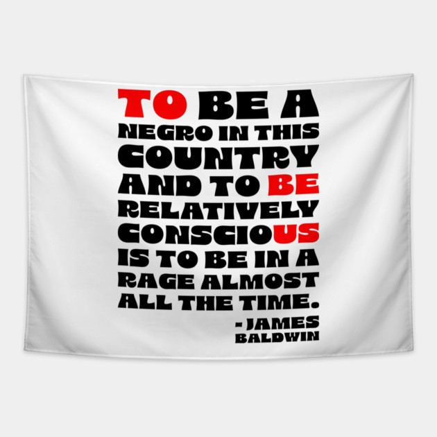 James Baldwin Quote Tapestry by UrbanLifeApparel