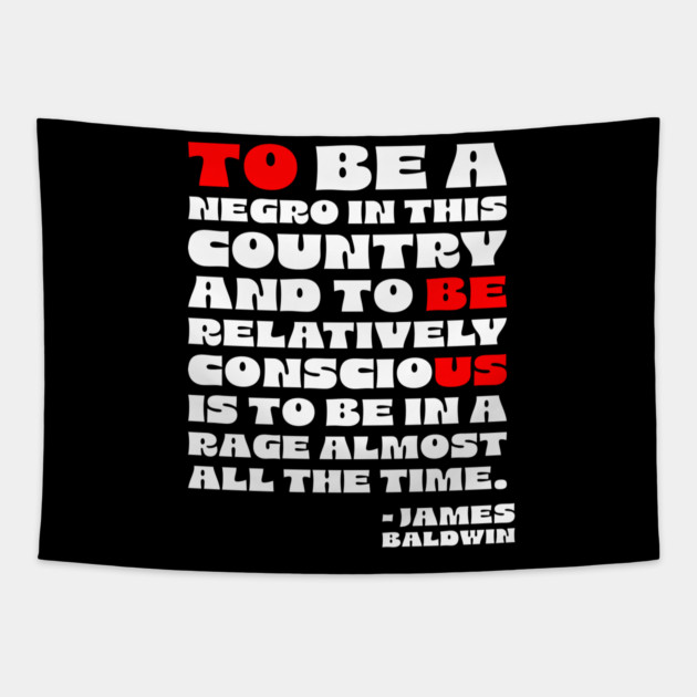 James Baldwin Quote Tapestry by UrbanLifeApparel