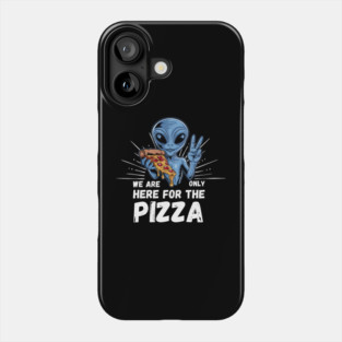 Peace, Love, and Pizza from Outer Space Phone Case