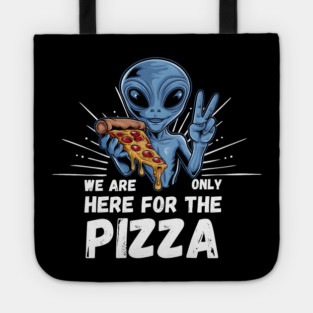 Peace, Love, and Pizza from Outer Space Tote