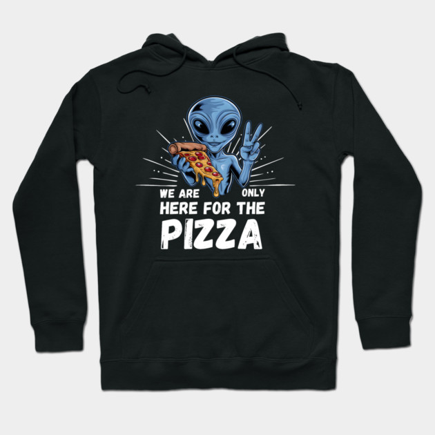 Peace, Love, and Pizza from Outer Space Hoodie by MakerMind8.2