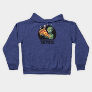 Alien Pizza Encounter Kids Hoodie
