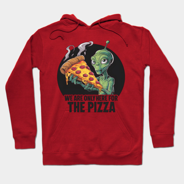 Alien Pizza Encounter Hoodie by MakerMind8.2