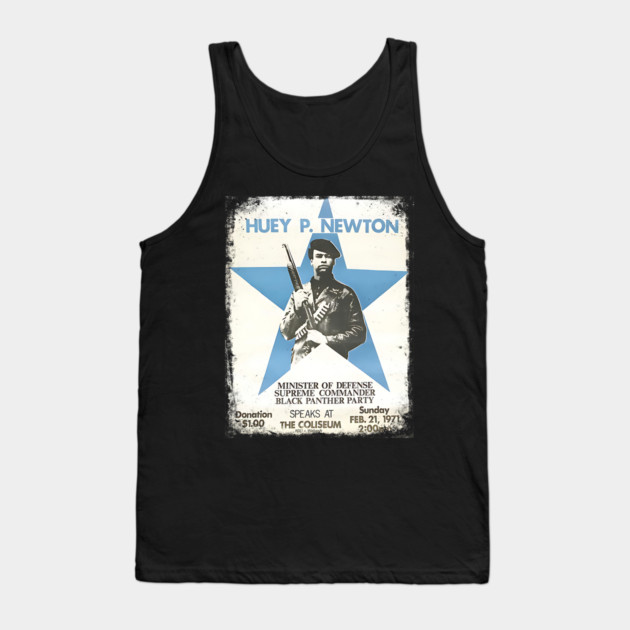 Huey Newton 1971 Poster Tank Top by UrbanLifeApparel