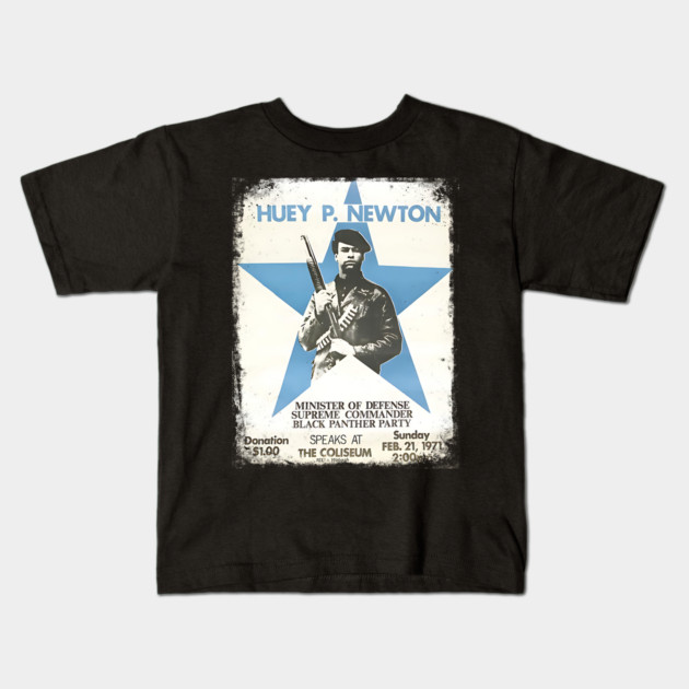 Huey Newton 1971 Poster Kids T-Shirt by UrbanLifeApparel