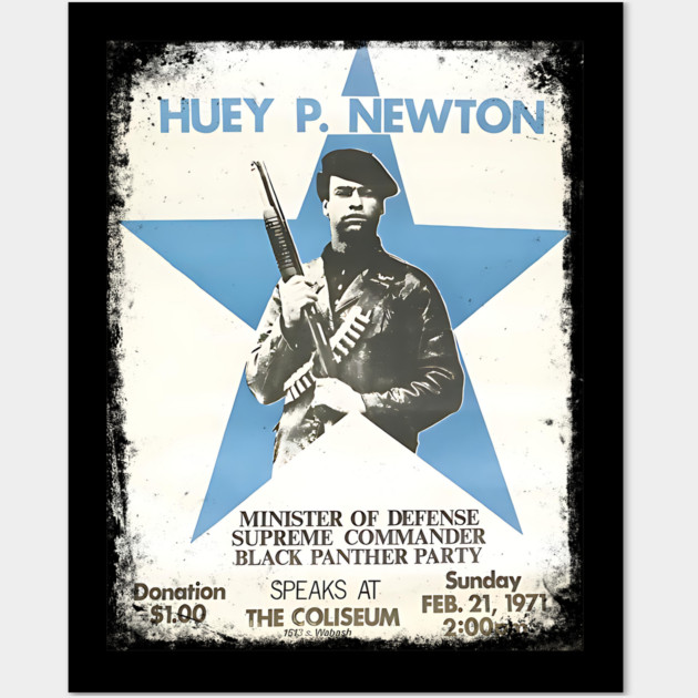 Huey Newton 1971 Poster Wall Art by UrbanLifeApparel