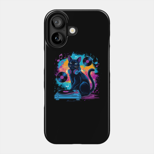 The Groovy Cat DJ Phone Case by MakerMind8.2