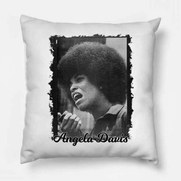 Angela Davis Pillow by UrbanLifeApparel