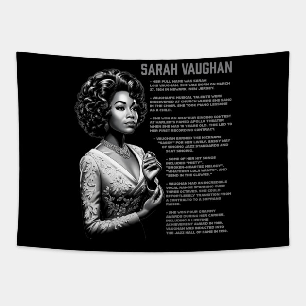 Sarah Vaughan Tapestry by UrbanLifeApparel