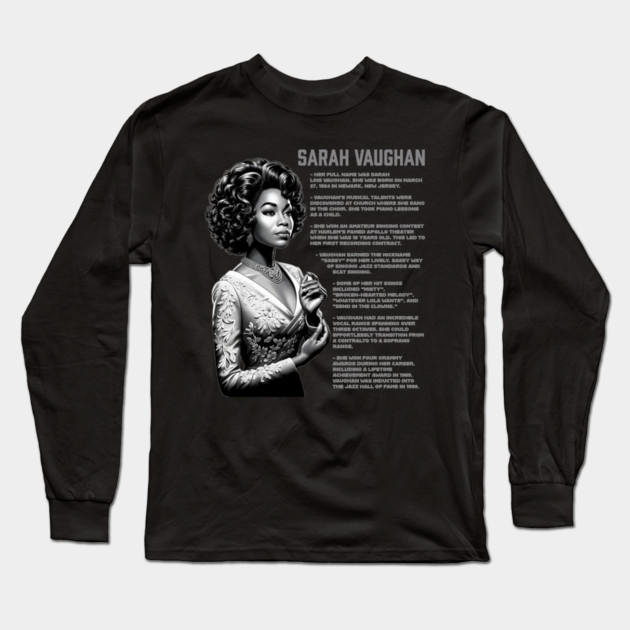 Sarah Vaughan Long Sleeve T-Shirt by UrbanLifeApparel