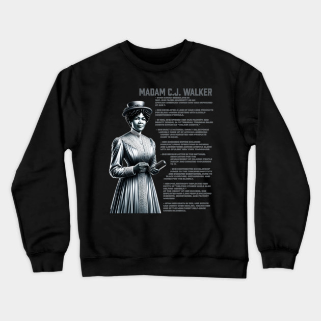 Madam CJ Walker Crewneck Sweatshirt by UrbanLifeApparel