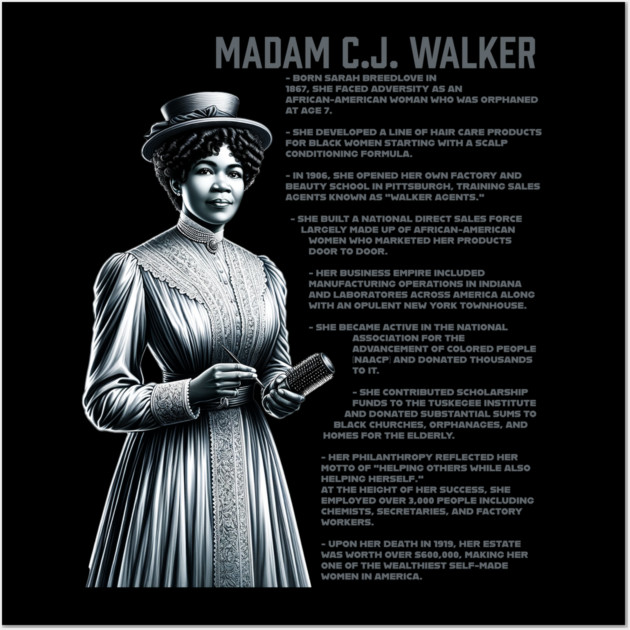 Madam CJ Walker Wall Art by UrbanLifeApparel