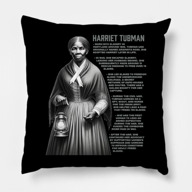 Harriet Tubman Pillow by UrbanLifeApparel