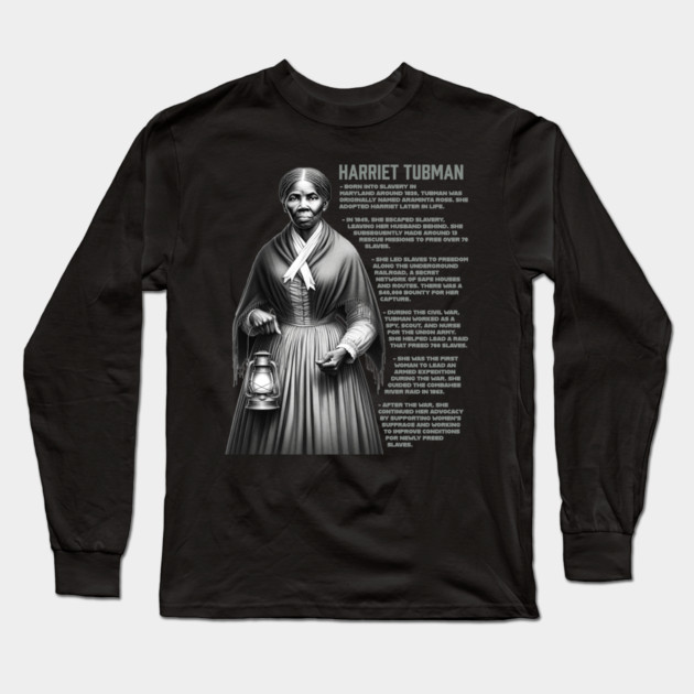 Harriet Tubman Long Sleeve T-Shirt by UrbanLifeApparel