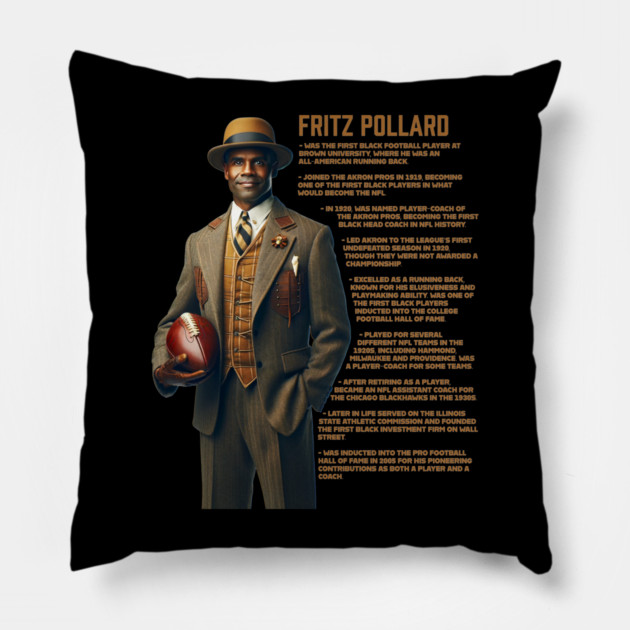 Fritz Pollard Pillow by UrbanLifeApparel