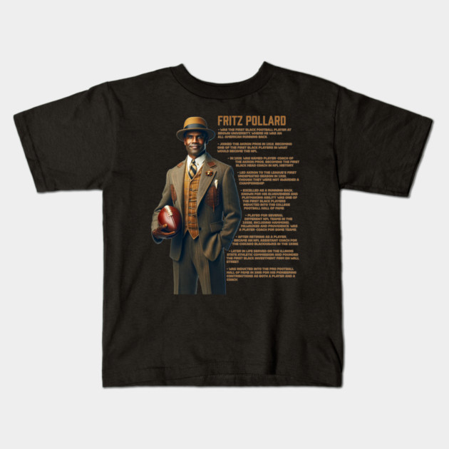 Fritz Pollard Kids T-Shirt by UrbanLifeApparel