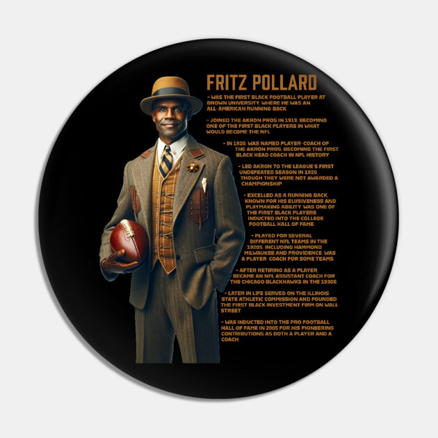 Fritz Pollard Pin by UrbanLifeApparel