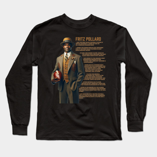 Fritz Pollard Long Sleeve T-Shirt by UrbanLifeApparel