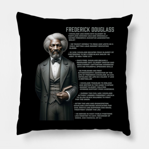 Frederick Douglass Pillow by UrbanLifeApparel