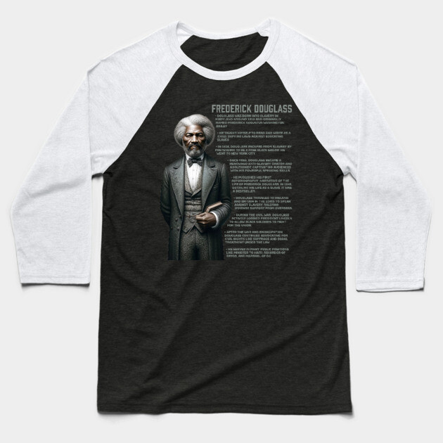 Frederick Douglass Baseball T-Shirt by UrbanLifeApparel