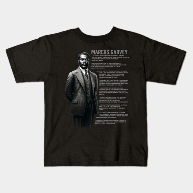 Marcus Garvey Kids T-Shirt by UrbanLifeApparel