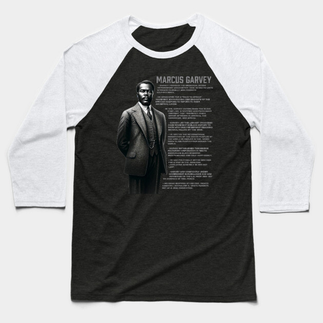Marcus Garvey Baseball T-Shirt by UrbanLifeApparel