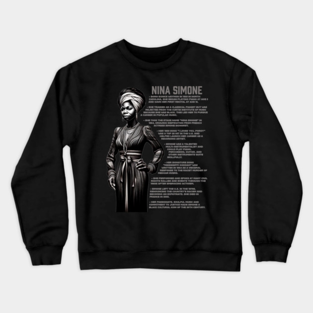 Nina Simone Crewneck Sweatshirt by UrbanLifeApparel
