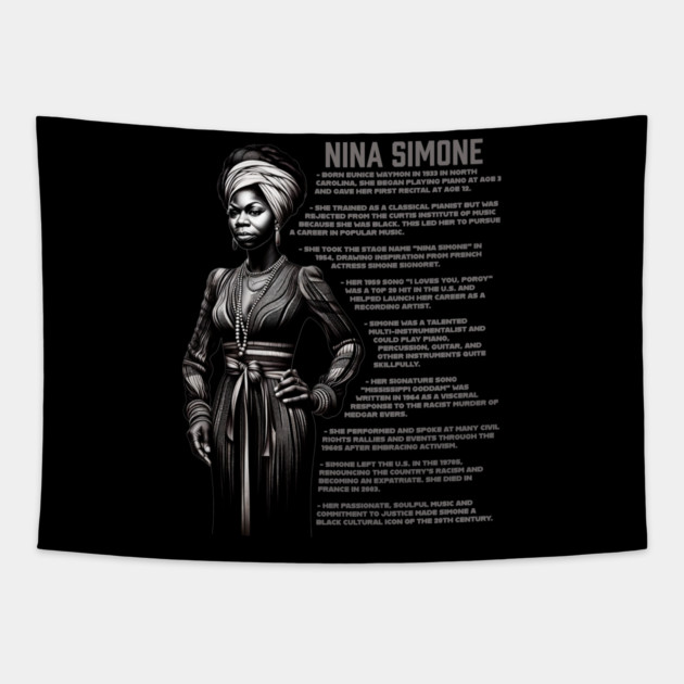 Nina Simone Tapestry by UrbanLifeApparel