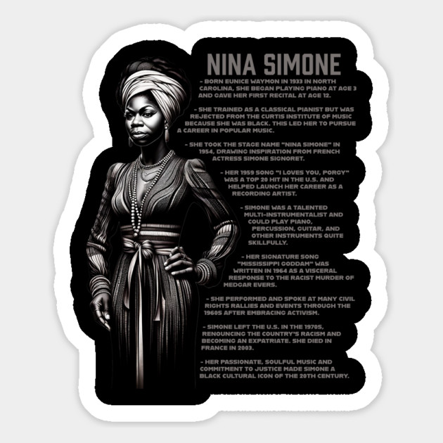 Nina Simone Magnet by UrbanLifeApparel