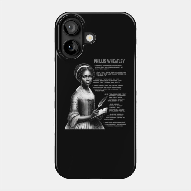 Phillis Wheatley Phone Case by UrbanLifeApparel