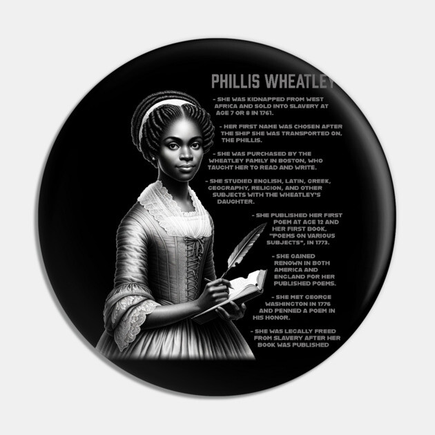 Phillis Wheatley Pin by UrbanLifeApparel