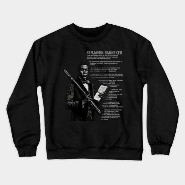 Benjamin Banneker Facts Crewneck Sweatshirt by UrbanLifeApparel
