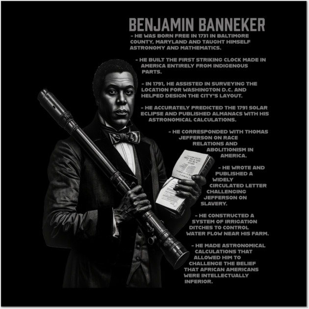 Benjamin Banneker Facts Wall Art by UrbanLifeApparel