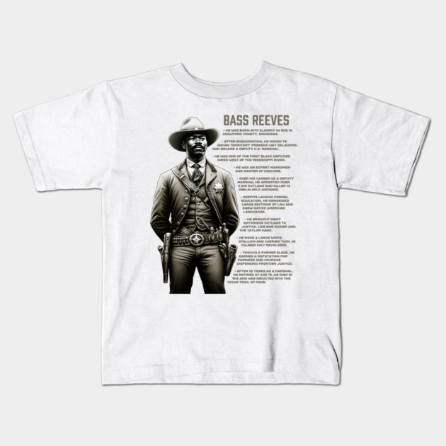 Bass Reeves Facts Kids T-Shirt by UrbanLifeApparel