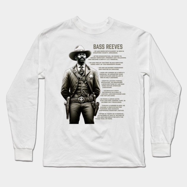 Bass Reeves Facts Long Sleeve T-Shirt by UrbanLifeApparel