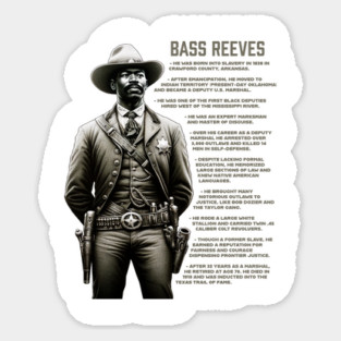 Bass Reeves Facts Sticker