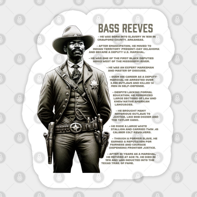 Bass Reeves Facts Sticker by UrbanLifeApparel