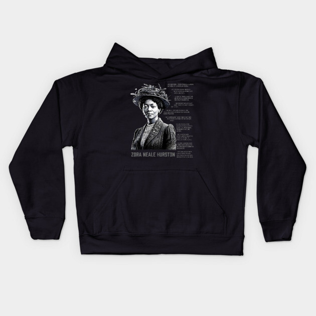 Zora Neale Hurston Kids Hoodie by UrbanLifeApparel