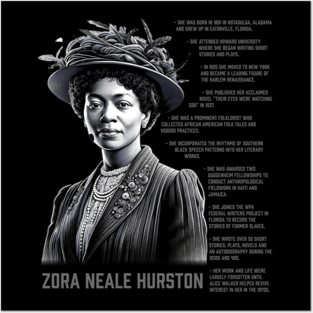 Zora Neale Hurston Wall Art by UrbanLifeApparel