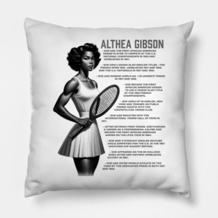 Althea Gibson Facts Pillow