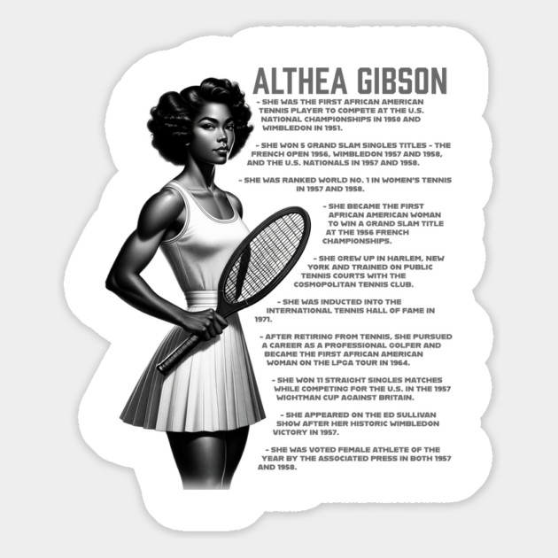 Althea Gibson Facts Magnet by UrbanLifeApparel