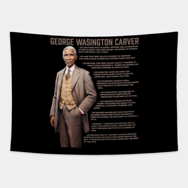George Washington Carver Facts Tapestry by UrbanLifeApparel