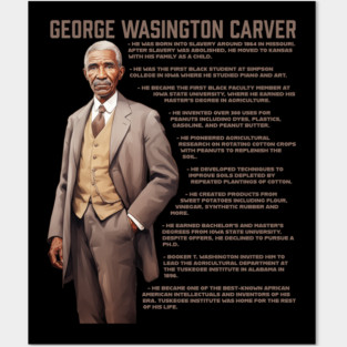 George Washington Carver Facts Posters and Art