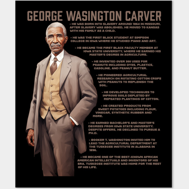 George Washington Carver Facts Wall Art by UrbanLifeApparel
