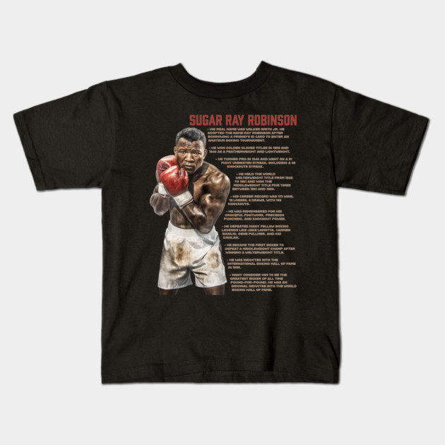 Sugar Ray Robinson Kids T-Shirt by UrbanLifeApparel