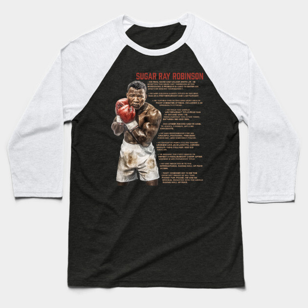 Sugar Ray Robinson Baseball T-Shirt by UrbanLifeApparel