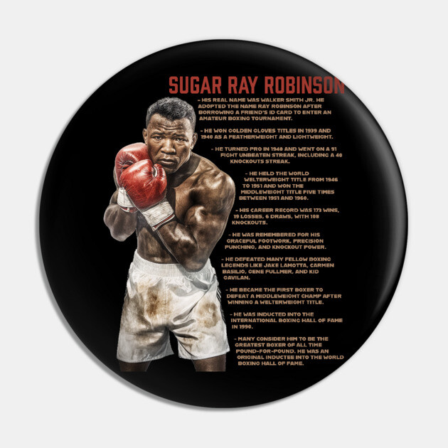 Sugar Ray Robinson Pin by UrbanLifeApparel