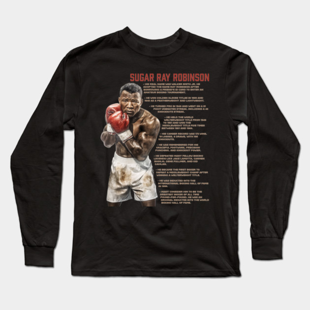 Sugar Ray Robinson Long Sleeve T-Shirt by UrbanLifeApparel