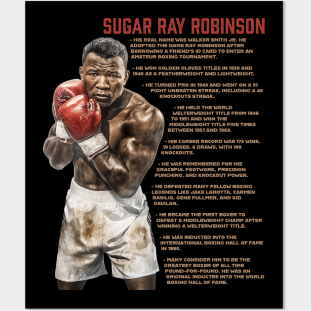 Sugar Ray Robinson Wall Art by UrbanLifeApparel