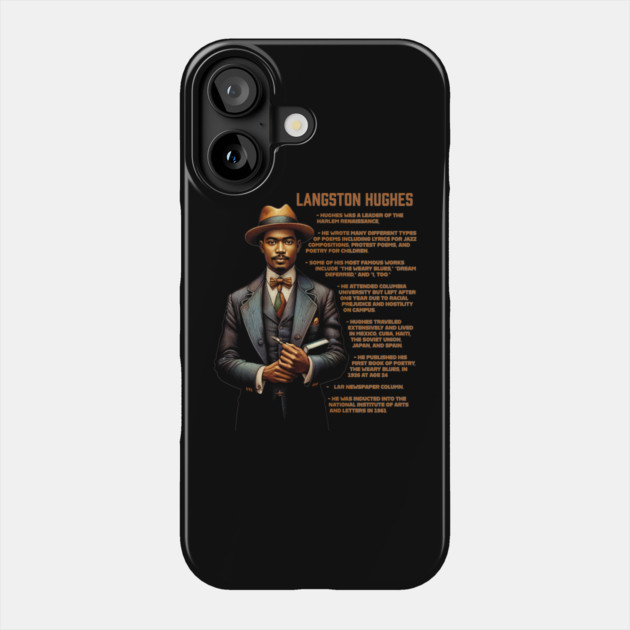 Langston Hughes Facts Phone Case by UrbanLifeApparel